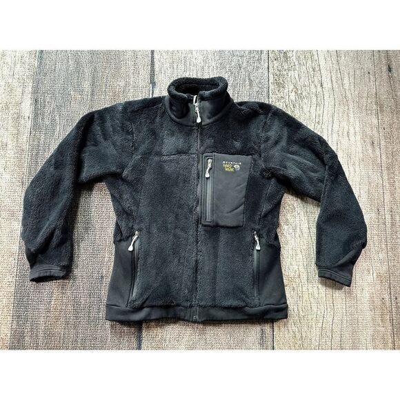 Mountain Hardwear Black Monkey Fleece Polartec Woman Grid Jacket Med - Picture 1 of 12